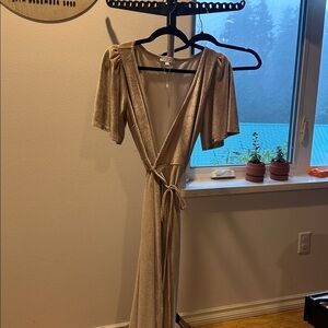 Wrap Gold Wrap Dress. Baltic born brand. Size medium. In great condition!